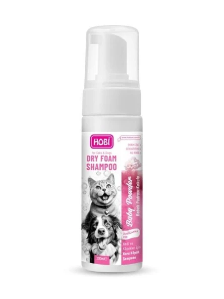 Hobi Bebek Pudrası Kokulu Kedi ve Köpekler İçin Köpük Şampuan 200ml ürün görseli 1