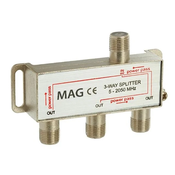Mag MG-1504 5-2500 Mhz 1 Giriş 3 Çıkış Anten-Sinyal Dağıtıcı 1/3 Splitter ürün görseli 1