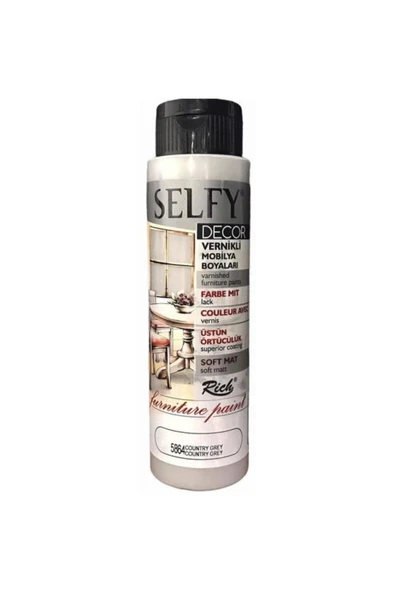 Rich Boya Rich Selfy Decor Vernikli Boya 500 Cc 5864 Country Grey ürün görseli 1