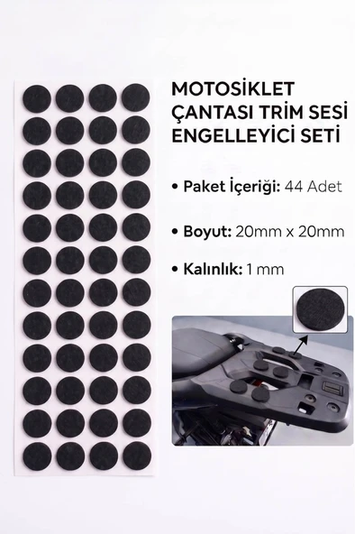 Motosiklet Çantası Trim Sesi Engelleyici Yapışkanlı Kauçuk 20mm Yuvarlak Siyah ürün görseli 1