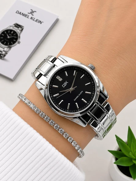 Daniel Klein 2 Yıl Garantili Çelik Kordon 3 Atm Suya Dayanıklı Kadın Kol Saati+Bileklik F.G.14494.2 ürün görseli 1