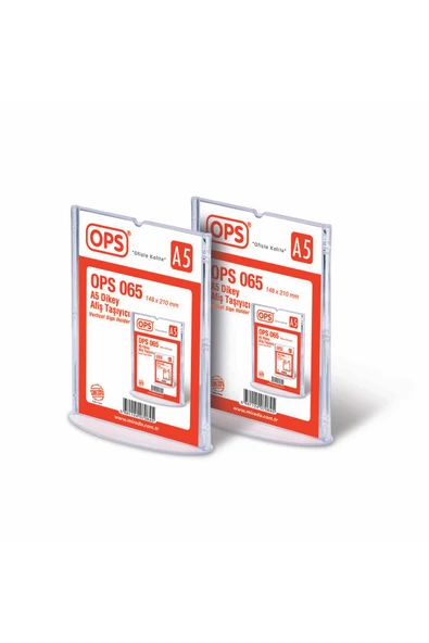Ops DP 065 A5 DİKEY AFİŞ TAŞIYICI T TİPİ SERGİLEME ÜRÜNÜ - 2 ADET ürün görseli 1