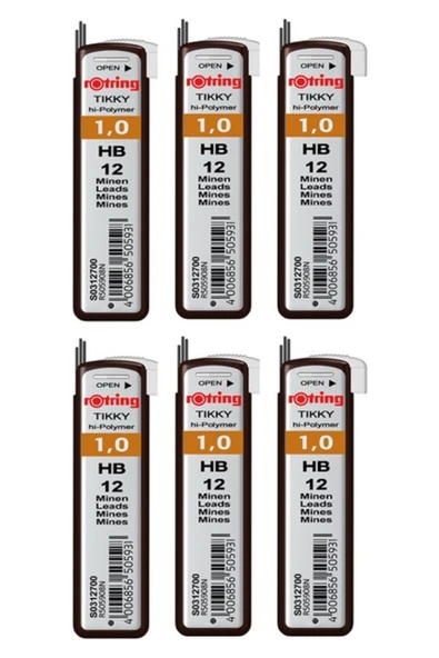 Rotring 0.9 Kalem Ucu HB 6'lı ürün görseli 1