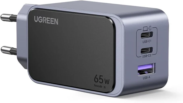 UGREEN Nexode Air 65W 3-Port GaN Fast Charger EU Hızlı Şarj Adaptörü Teşhir ürün görseli 1