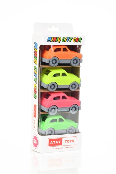 ATAY TOYS MINIQ CITY CAR SUV NEON 4’LÜ SET OYUNCAK ARABA ürün görseli 1