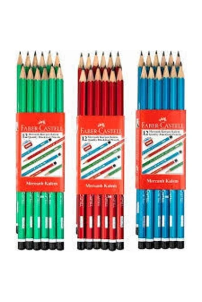 Faber Castell Mercanlı Kurşun Kalem 12'li ürün görseli 1