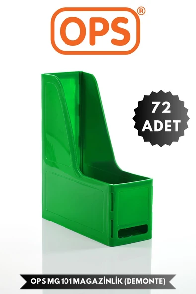 Ops MG 101 A4 DEMONTE 72'Lİ PLASTİK DİKEY MAGAZİNLİK KLASÖR ARŞİV KUTUSU ORGANİZER SAKLAMA DEPOLAMA ürün görseli 1