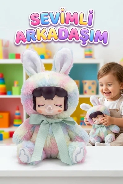 Nansi Figür Bebek - 17 cm Peluş Kostümlü Sevimli Emzikli Uyku Arkadaşı Oyuncak Bebek ürün görseli 1