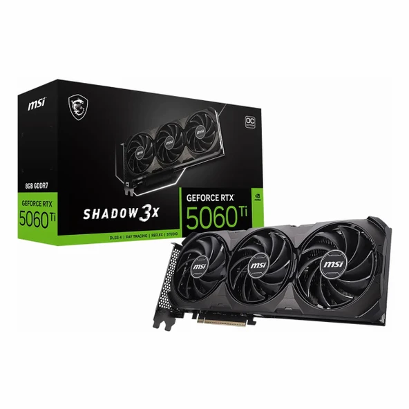 MSI Shadow 3X Classic GeForce RTX 5060 Ti OC 8GB GDDR7 128Bit HDMI/DP Ekran Kartı ürün görseli 1