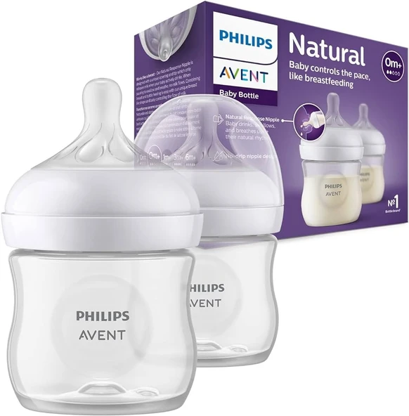 Philips Avent Natural Response PP 2'li Biberon Seti, 0+ Ay 125ml SYC900/02 ürün görseli 1