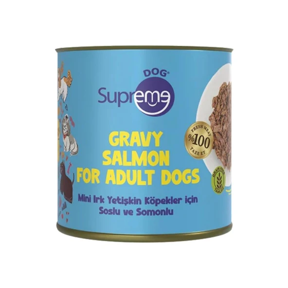Supreme Dog Sos İçinde Somonlu Mini Irk Yetişkin Köpek Konservesi 200 Gr ürün görseli 1