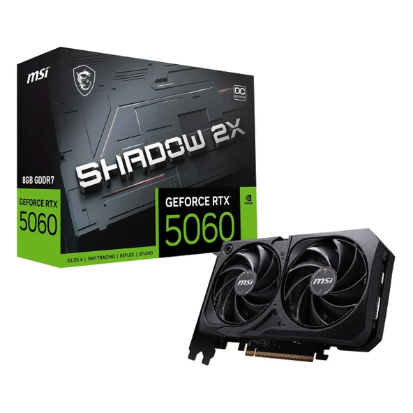 MSI Shadow 2X Max GeForce RTX 5060 OC 8GB GDDR7 128Bit HDMI/DP Ekran Kartı ürün görseli 1
