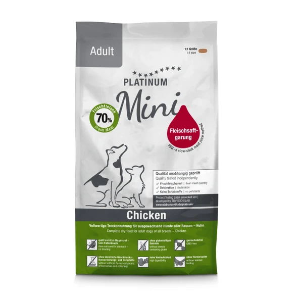 Platinum Mini Tavuklu Yetişkin Köpek Maması 900gr ürün görseli 1