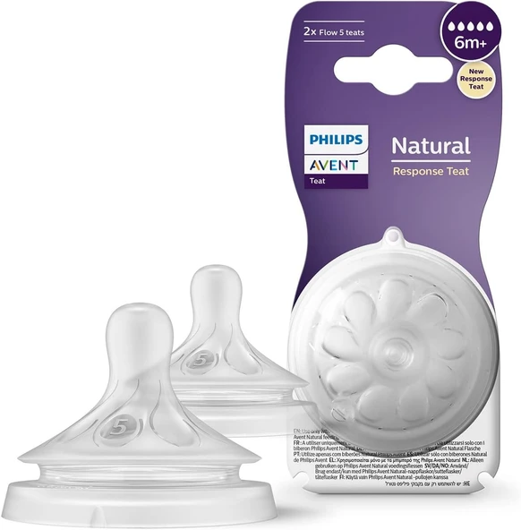 Philips Avent Natural Response 2'li Biberon Emziği, 5 Numara, 6 Ay+ ürün görseli 1