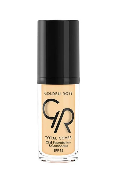 Golden Rose Total Cover Foundation 21 Light Yellow Beige 30 ml ürün görseli 1