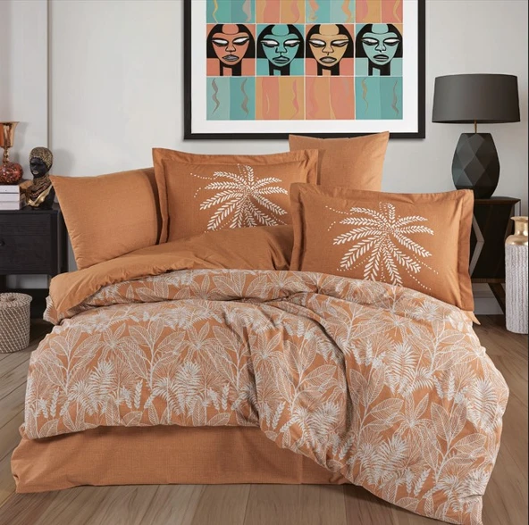 Hobby Çift Kişilik Poplin Nevresim Selene Tarçın ürün görseli 1