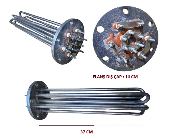 ÇAMAŞIR MAKİNESİ REZİSTANSI FLANŞLI 27KW 380V 6 ELEMANLI (CROMEX) ürün görseli 1