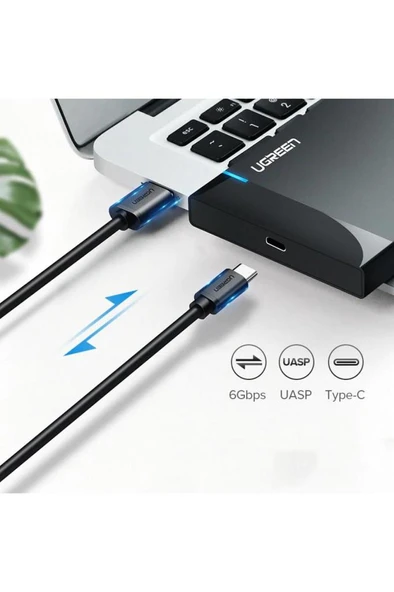 UGREEN USB 3.1 Gen 2 Tip C Muhafaza 2,5 İnç Sabit Sürücü 6TB 6Gbps Windows Mac OS Linux ile Uyumlu Outlet ürün görseli 1