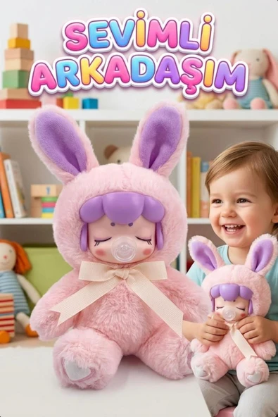 Nansi Figür Bebek - 17 cm Peluş Kostümlü Emzikli Arkadaşım Kurdeleli Oyuncak Bebek ürün görseli 1