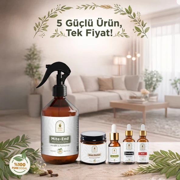 Süper 5’li Doğal Yağ ve Akar Kovucu Sprey Özel Seti ürün görseli 1