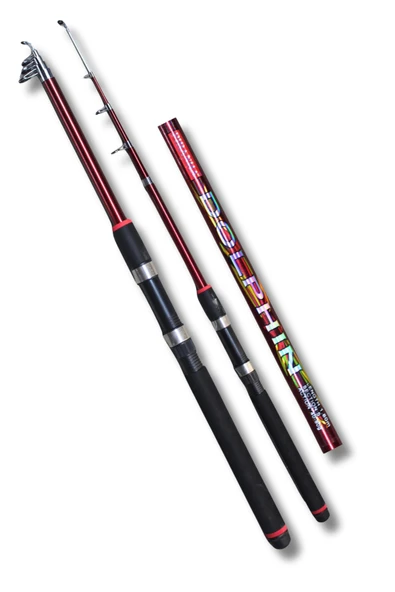 Piranha Dolphin 50-150 Aksiyon Kırmızı 1.65m Fiber Teleskopik Kamış ürün görseli 1