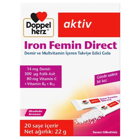 Doppelherz Aktiv Iron Femin Direct 20 Saşe ürün görseli 1