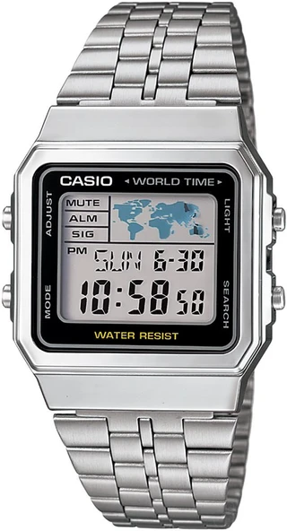 CASIO A500WA-1DF METAL KARE DİJİTAL ERKEK KOL SAATİ ürün görseli 1