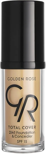 Golden Rose Total Cover 2si1 Arada Kapatıcı ve Fondöten No: 15 Warm Sand - 30 ml ürün görseli 1