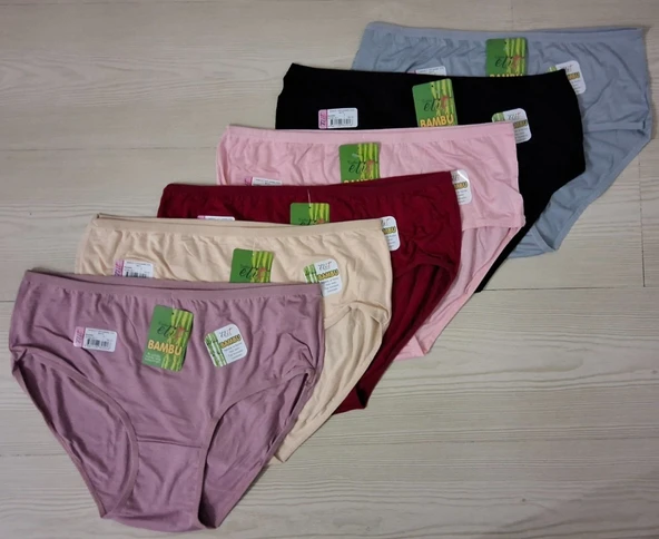 TUTKU ELİT 2409 KADIN BAMBU DÜZ BATO KÜLOT 6 ADET ürün görseli 1