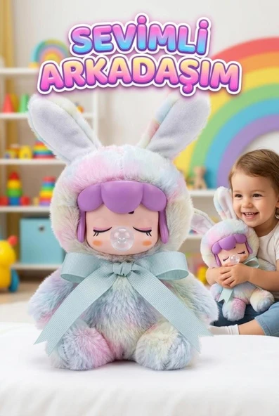 Nansi Figür Bebek - 17 cm Emzikli Kurdeleli Sevimli Uyku Arkadaşım Peluş Kostümlü Oyuncak Bebek ürün görseli 1