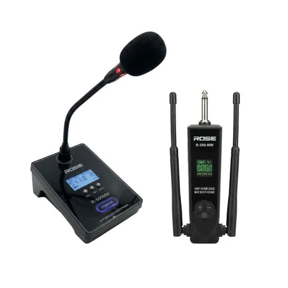 Rose R-500MW UHF Kablosuz Masaüstü Mikrofon 32 Kanal ürün görseli 1