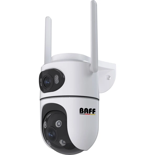 Baff ICS-5637 6mp Çift Lens Wifi Akıllı Güvenlik Kamerası Aı Hareket Takipli ürün görseli 1