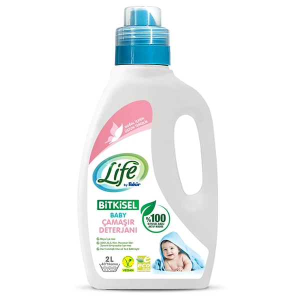 Life by Fakir Baby Bitkisel Çamaşır Deterjanı 2000ml (5 ADET) ürün görseli 1