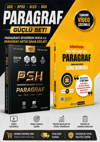 2027 Paragrafı Sevdiren Hoca Paragraf Soru Bankası & Pegem Ezberbozan Paragraf Soru Bankası Seti ürün görseli 1