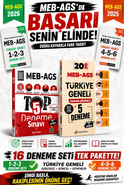 Dizgi Kitap 2026 MEB AGS Türkiye Geneli Deneme Seti & Pegem Akademi Türkiye Geneli Deneme Süper Set ürün görseli 1