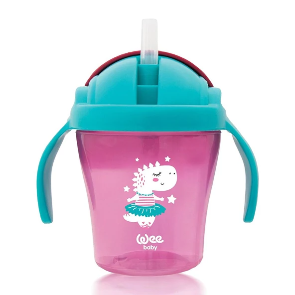 Pipetli Bardak Pembe (2 ADET) ürün görseli 1