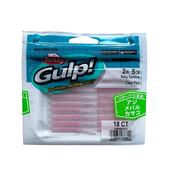 Berkley Gulp SW Baby Sardine 5cm 18 Adet LRF Yemi  Clear Pink ürün görseli 1