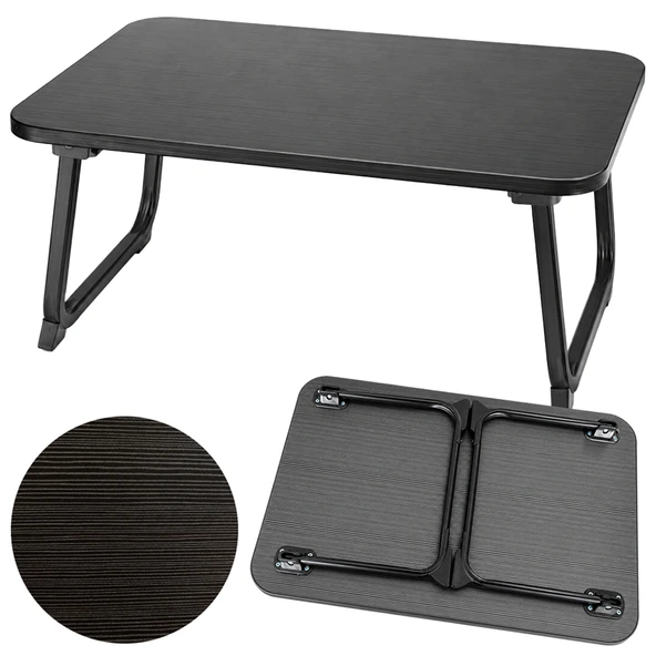 Sunup SN-29695 Katlanabilir Laptop Masası Ve Yatak Koltuk Üzeri Tepsisi Siyah 70X48cm ürün görseli 1
