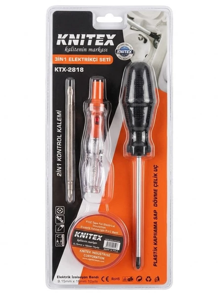 KNITEX KTX-2818 3'ü 1 arada (3 in 1) ELEKTRİKÇİ SETİ ürün görseli 1