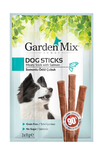 3 ADET Gardenmix Somonlu Köpek Ödül Çubuk  3x11 g ürün görseli 1