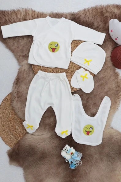 Sema Baby 5 Parça Hastane Çıkışı Zıbın Seti 0-3 Ay ürün görseli 1