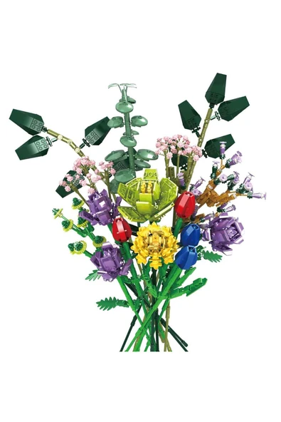 3 ADET BLX Flower Set Çi̇çek Buketi̇ 1107prc - Resim 2