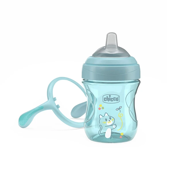 Yumuşak Uçlu Alıştırma Bardağı 4+ Ay 200 ml Erkek (3 ADET) ürün görseli 1
