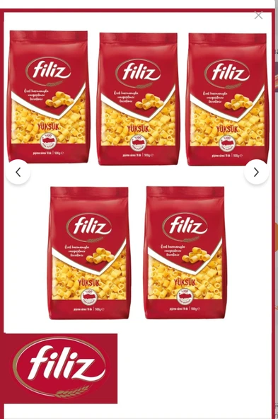 Filiz Yüksük Makarna Özel Harman 500 Gr 5 Adet ürün görseli 1
