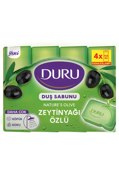 4 ADET Duru Natural Duş Sabunu Zeytinyağı Özlü 4x150 g ürün görseli 1