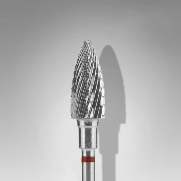Staleks Manikür Çıkarma Çelik Törpü Ucu Kırmızı Kozalak FT110R060-14 ürün görseli 1