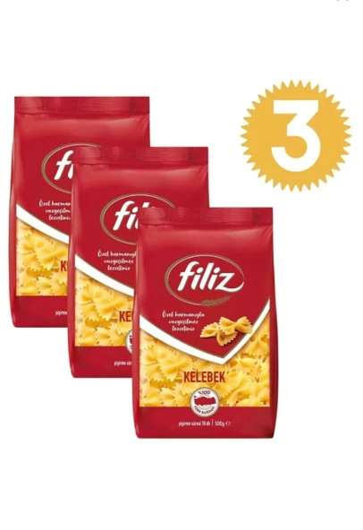 FİLİZ Kelebek Makarna Özel Harman 500 Gr 3 Adet ürün görseli 1