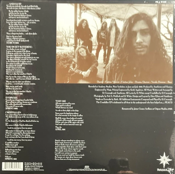 Anathema The Crestfallen EP Plak - Resim 2