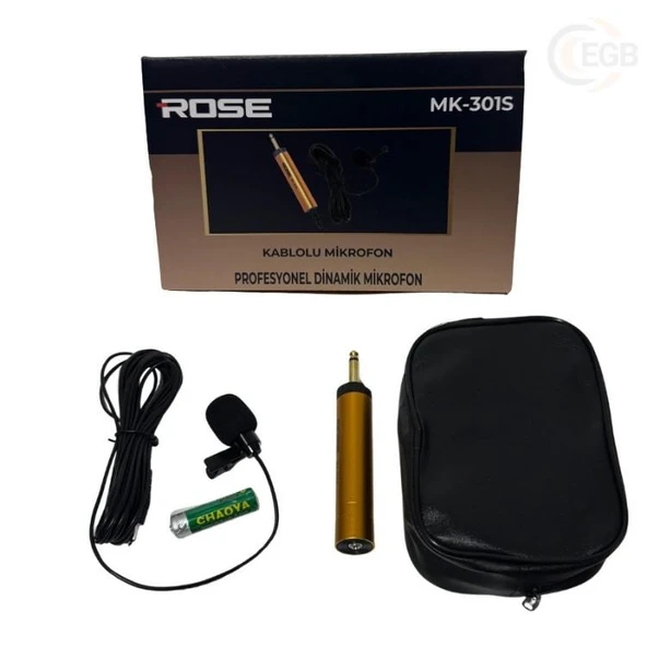Rose MK-301S Kablolu Yaka Mikrofonu - Metal Kasa ürün görseli 1
