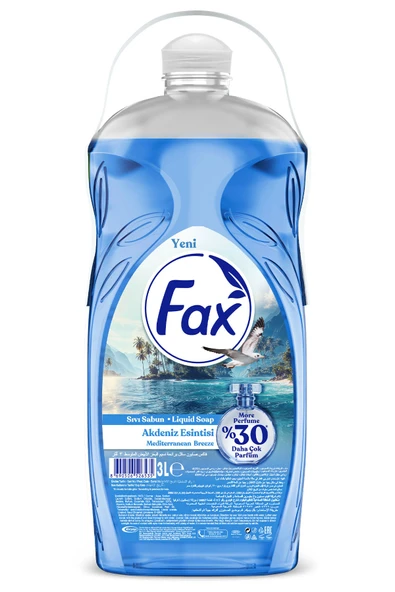 4 ADET Fax Sıvı Sabun Akdeniz Esintisi 3 L ürün görseli 1